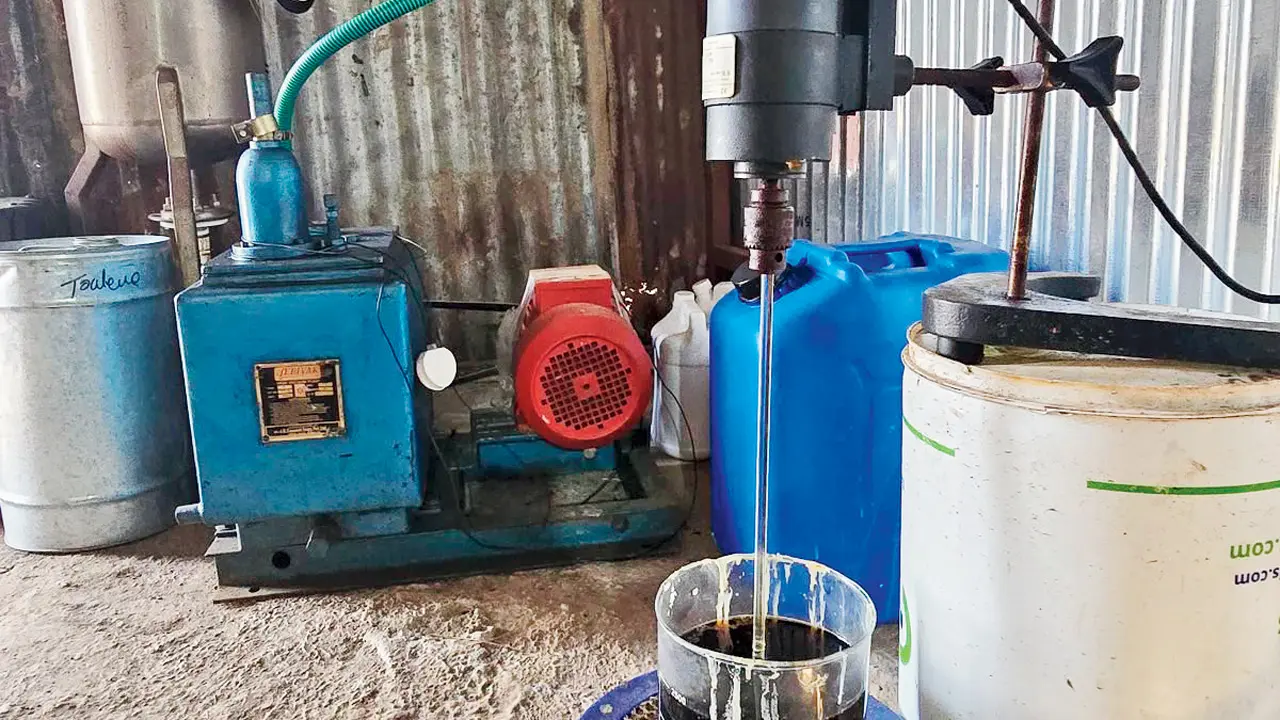 The illegal Mephedrone (MD) production facility in Latur. Pics/Hanif Patel