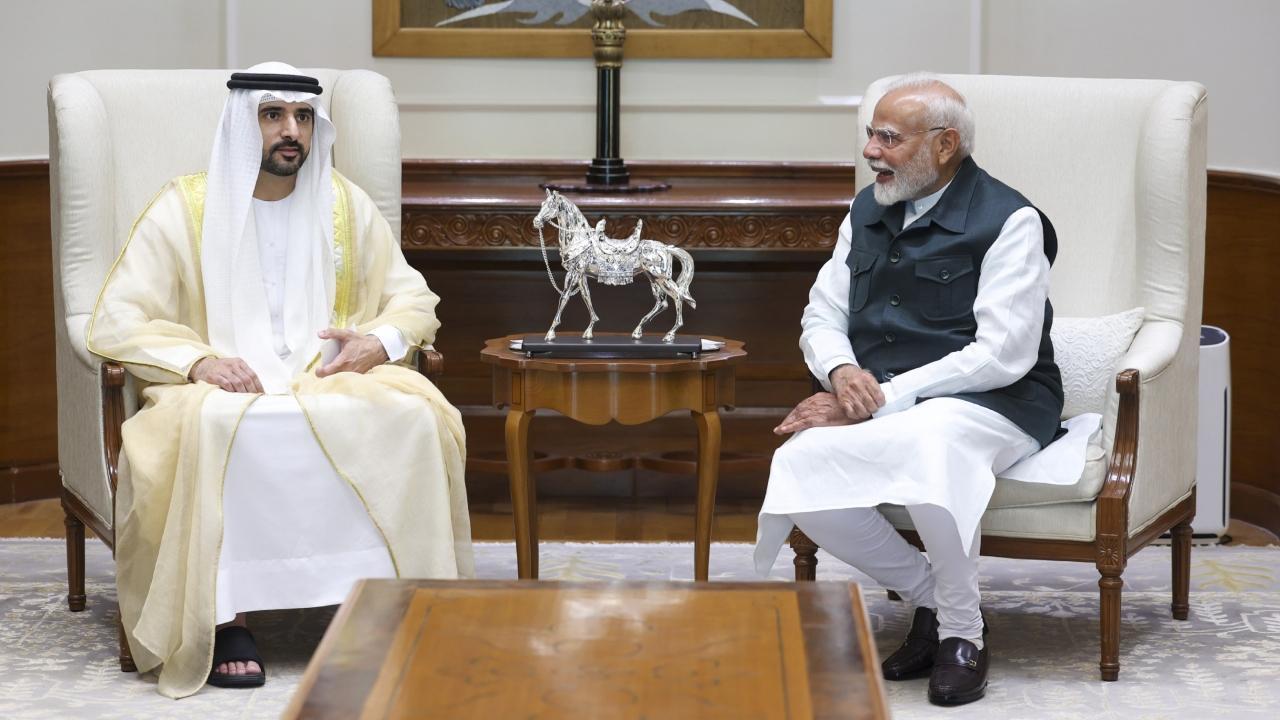 IN PHOTOS: Dubai Crown Prince Sheikh Hamdan meets PM Modi