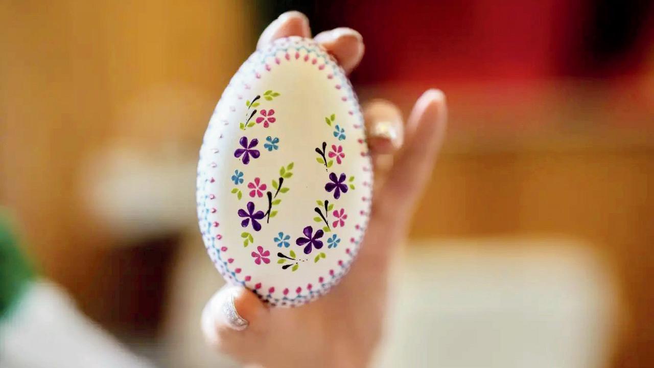 A decorated egg