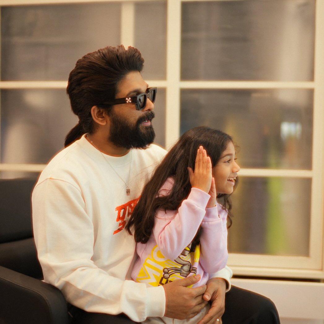 Allu Arjun's daughter is a perfect daddy's little princess. The actor keeps sharing sweet snaps with her whenever he can