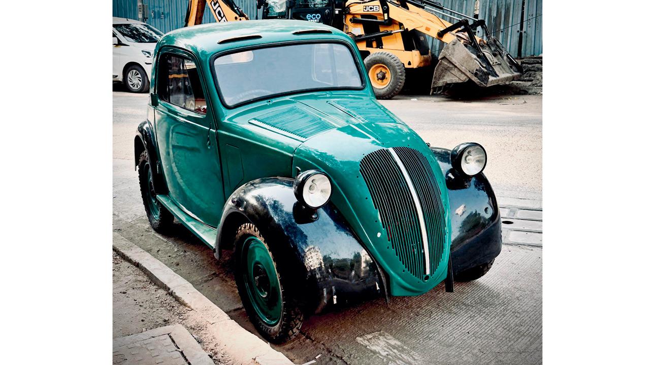 The latest addition to the club is a 1936 Fiat 500 Topolino micro car. Pics Courtesy/Bombay Fiat Club