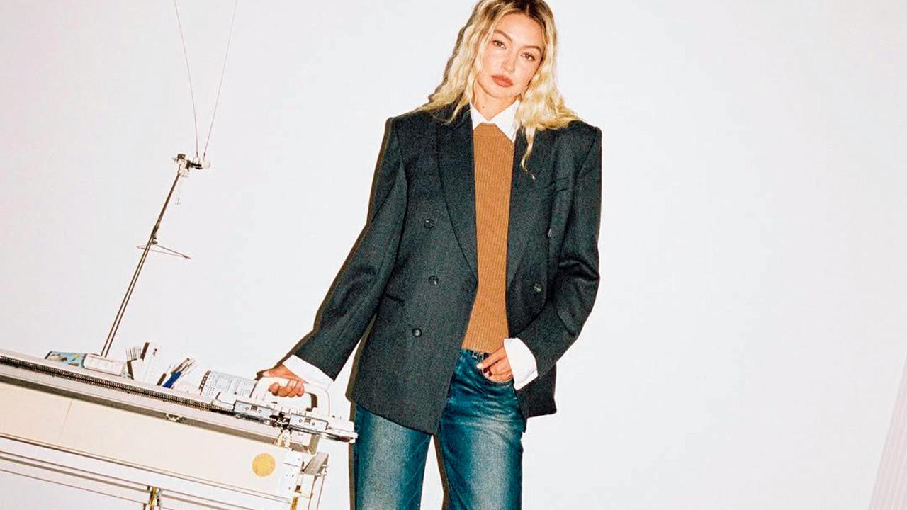 Gigi Hadid sports a chic pair of narrow leg jeans. Pic Courtesy/Gigi Hadid on Instagram