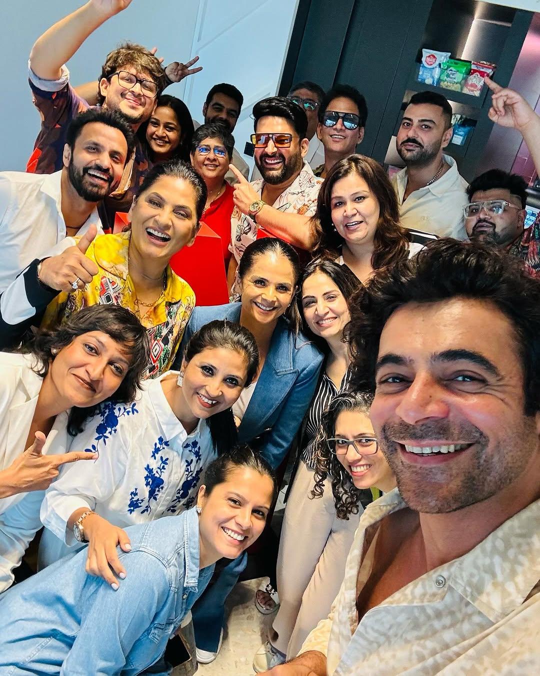 Kapil also cherishes his work family and often shares pictures with them too