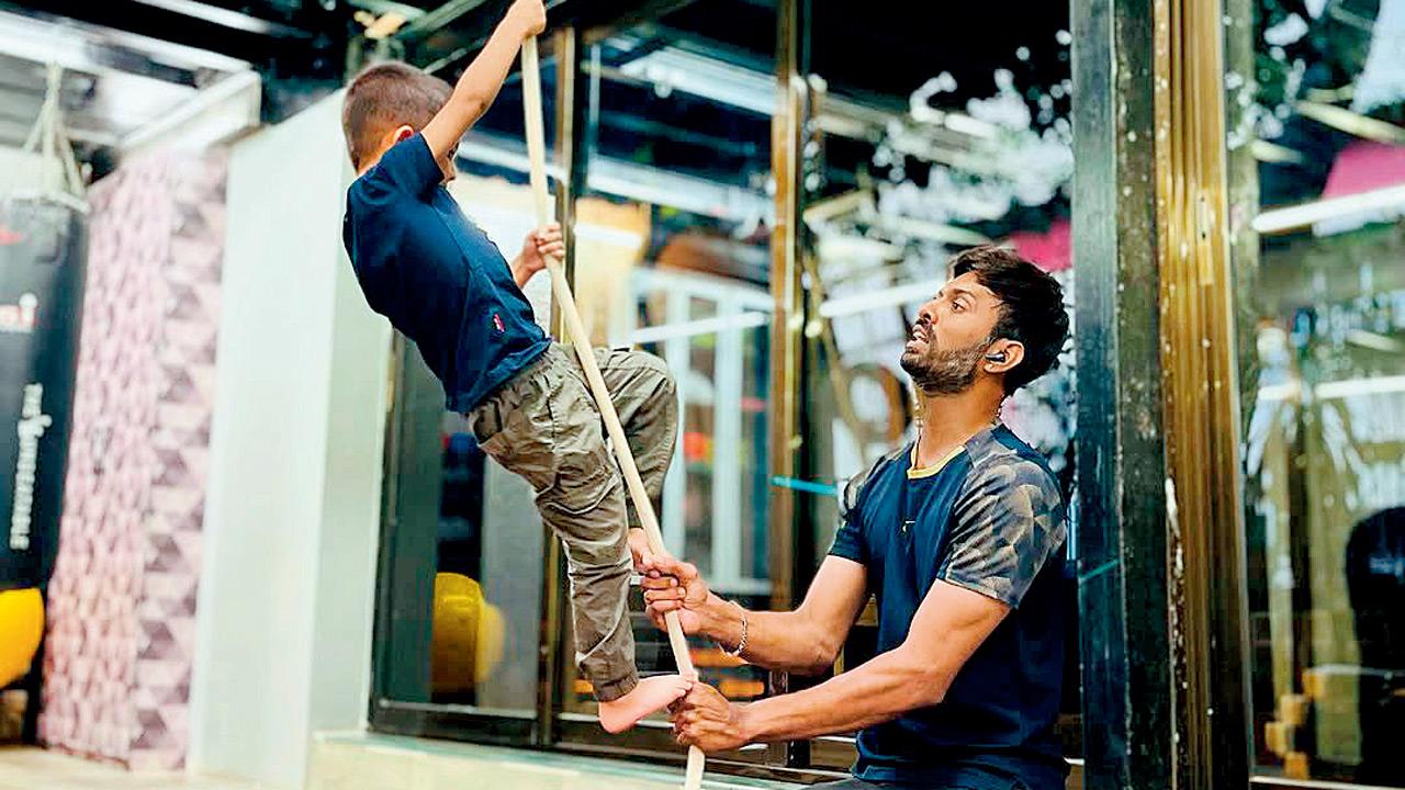 A child learns the ropes. PIC COURTESY/GO FIGURE FITNESS 