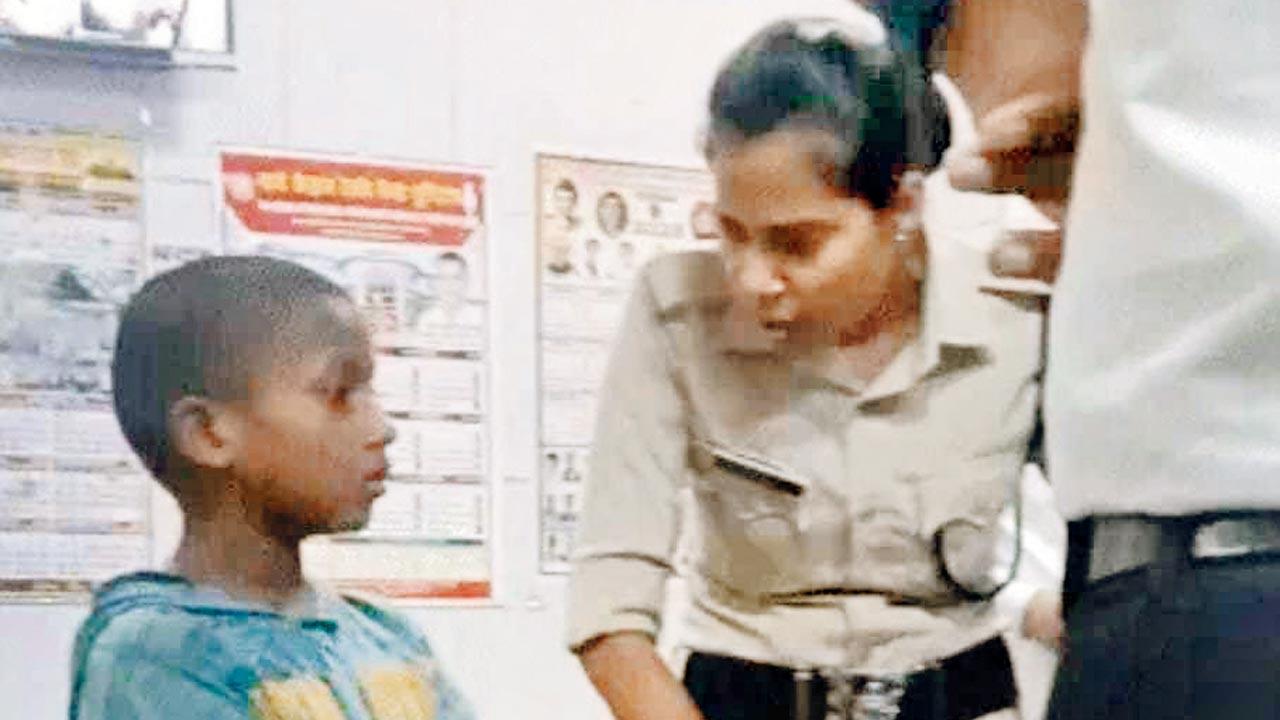 Piyush Gautam with the RPF in Jhansi. Pics/Childline Jhansi 