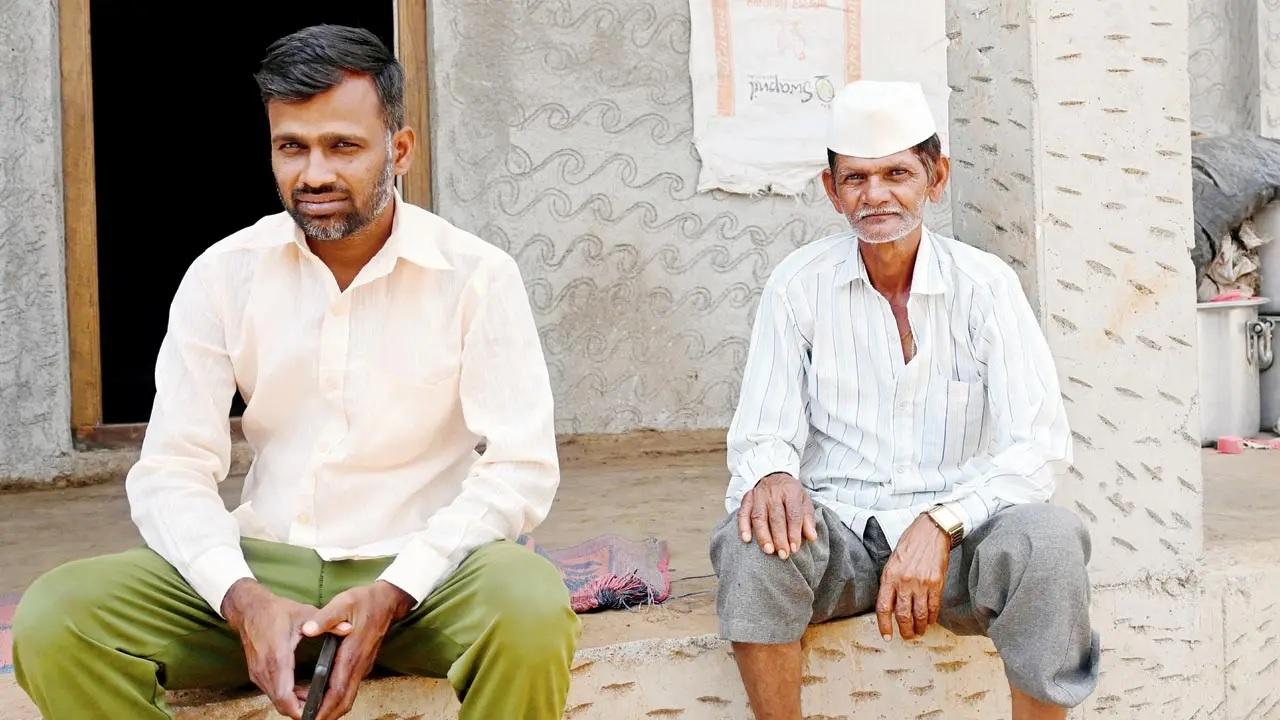 Sarpanch Ashok Pingle (left), along with his uncle Damu Pingle. Damu, a tailor, helped Irrfan with nearly all the drapery in his farmhouse. The Pingle family have been the caretakers of the farmhouse