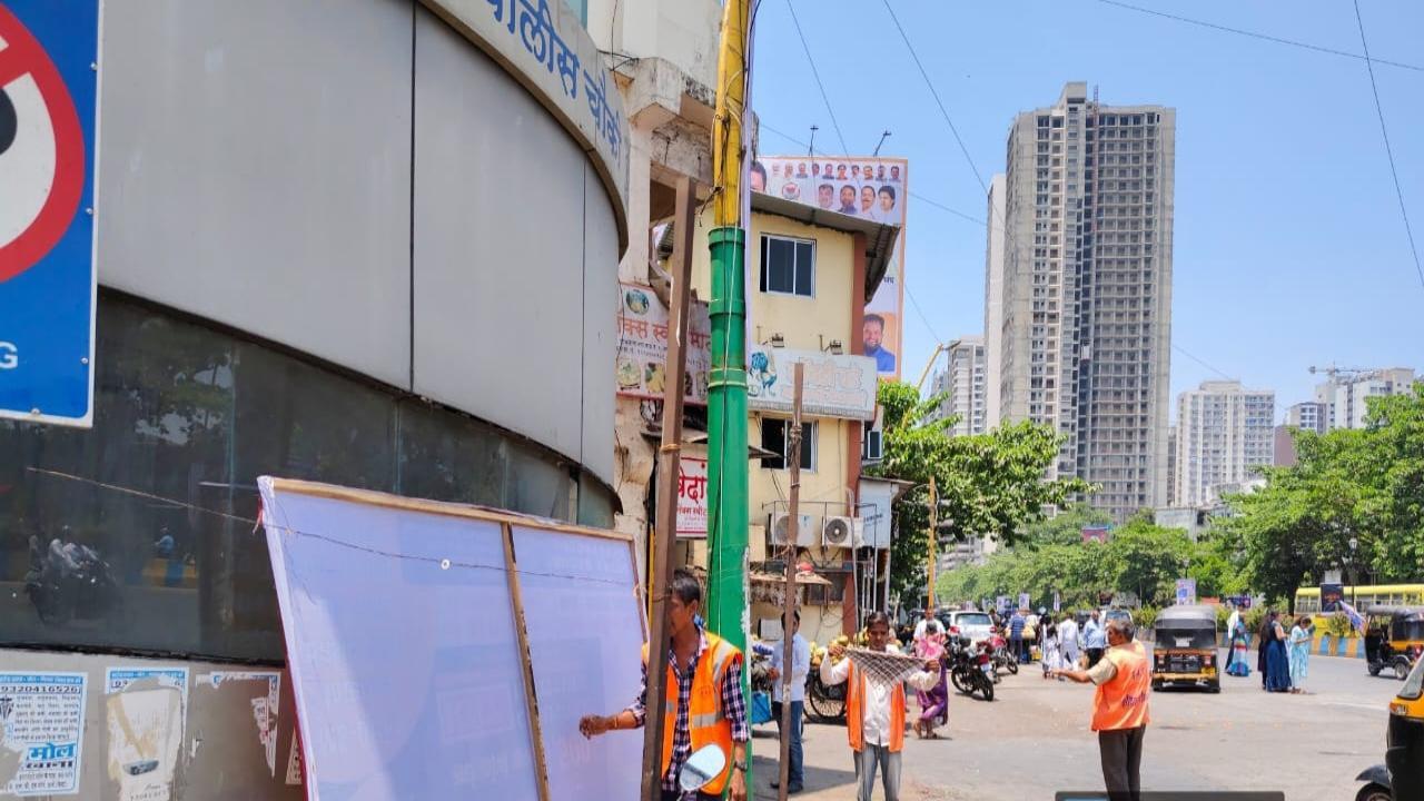 IN PHOTOS: 665 illegal banners, hoardings removed from Thane`s streets