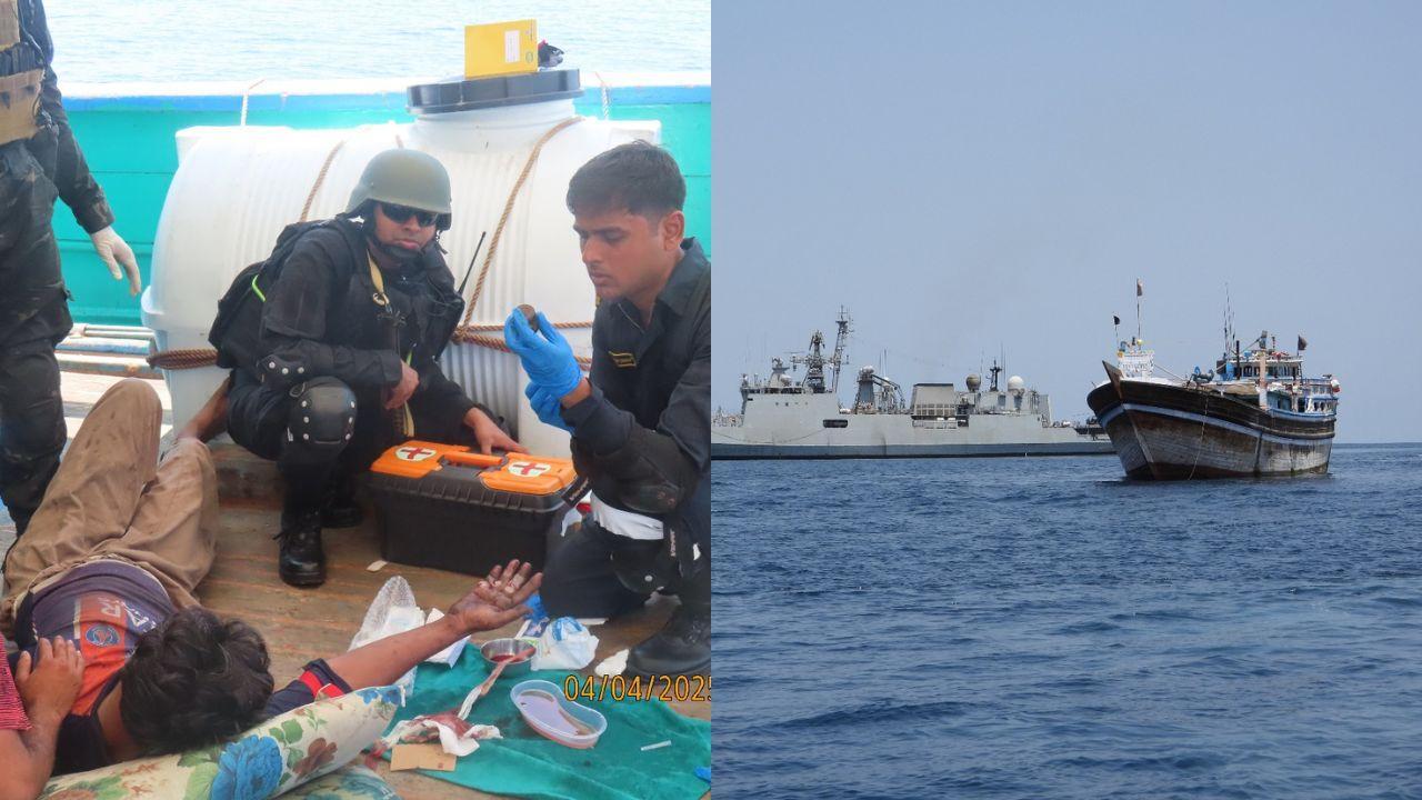 INS Trikand provides critical medical assistance to crew of Pakistani vessel