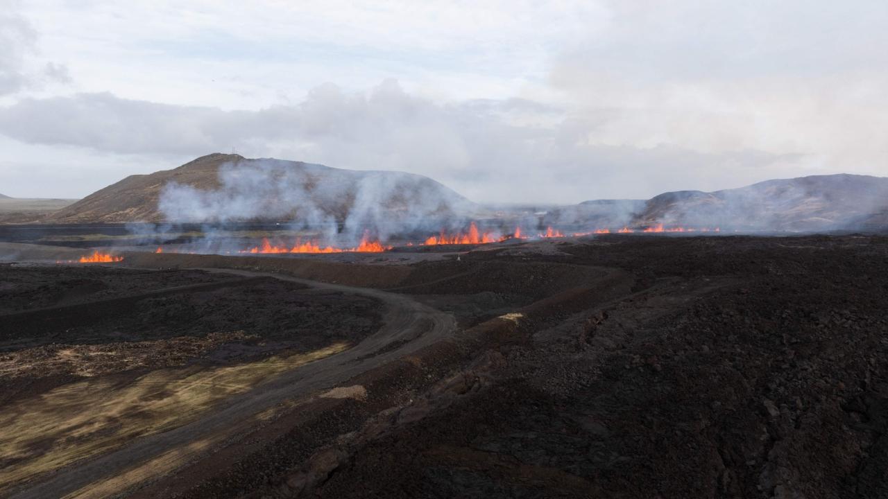 It had subsided by late afternoon, though the volcano was still active, Iceland's Met Office said