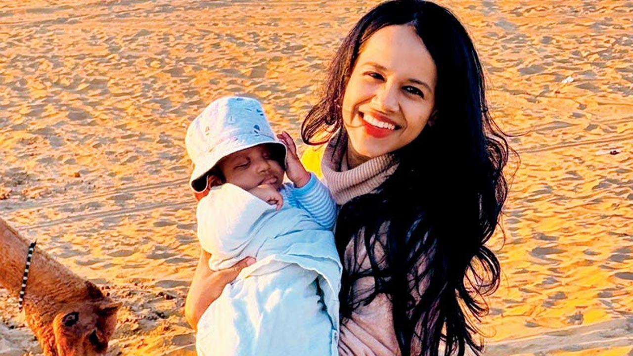 Bandra resident Prarthna Shetty with her four-month-old baby
