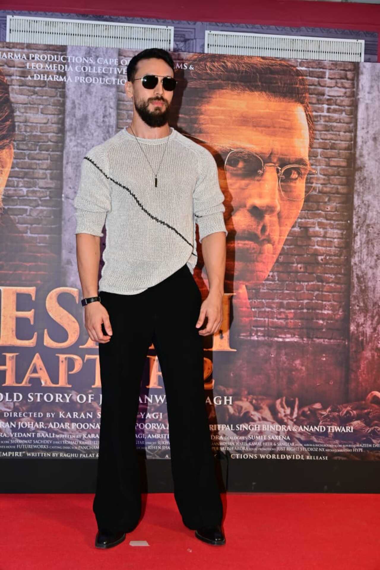 Tiger Shroff also attended the screening of the upcoming historic drama