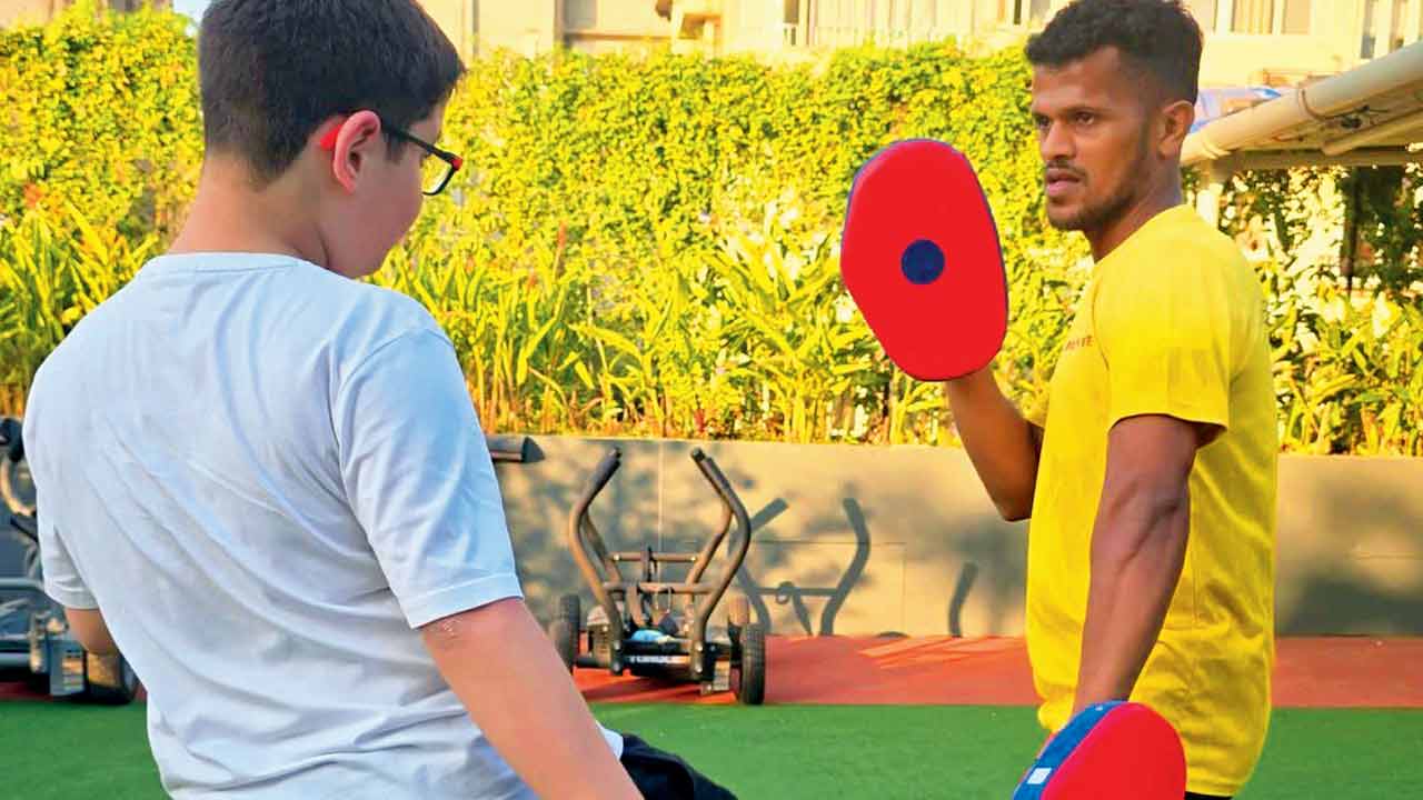 A kickboxing session in  Breach Candy. PIC COURTESY/JUNIORFIT