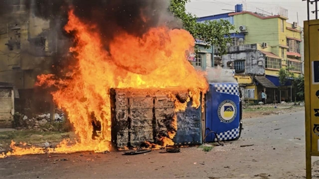 IN PHOTOS: Protest over Waqf Act turns violent in Bengal’s Murshidabad