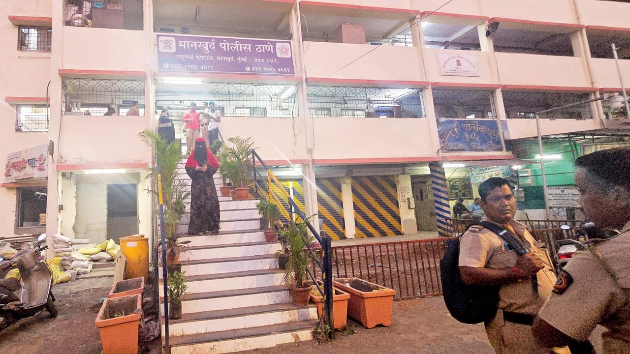 Mankhurd police station operates from an SRA building. Pic/Diwakar Sharma