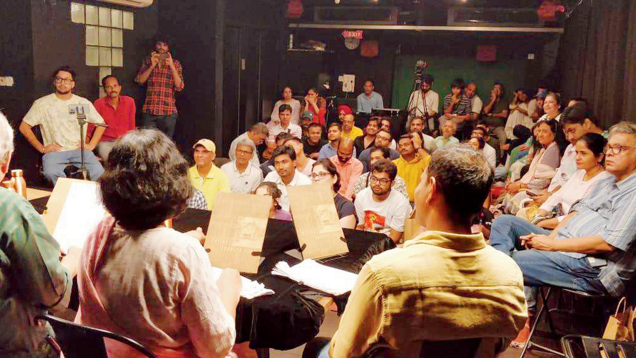 A view of the audience during a previous reading session