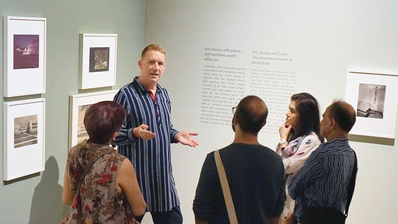 Senior curator Raffael Dedo Gadebusch helms the walkthrough