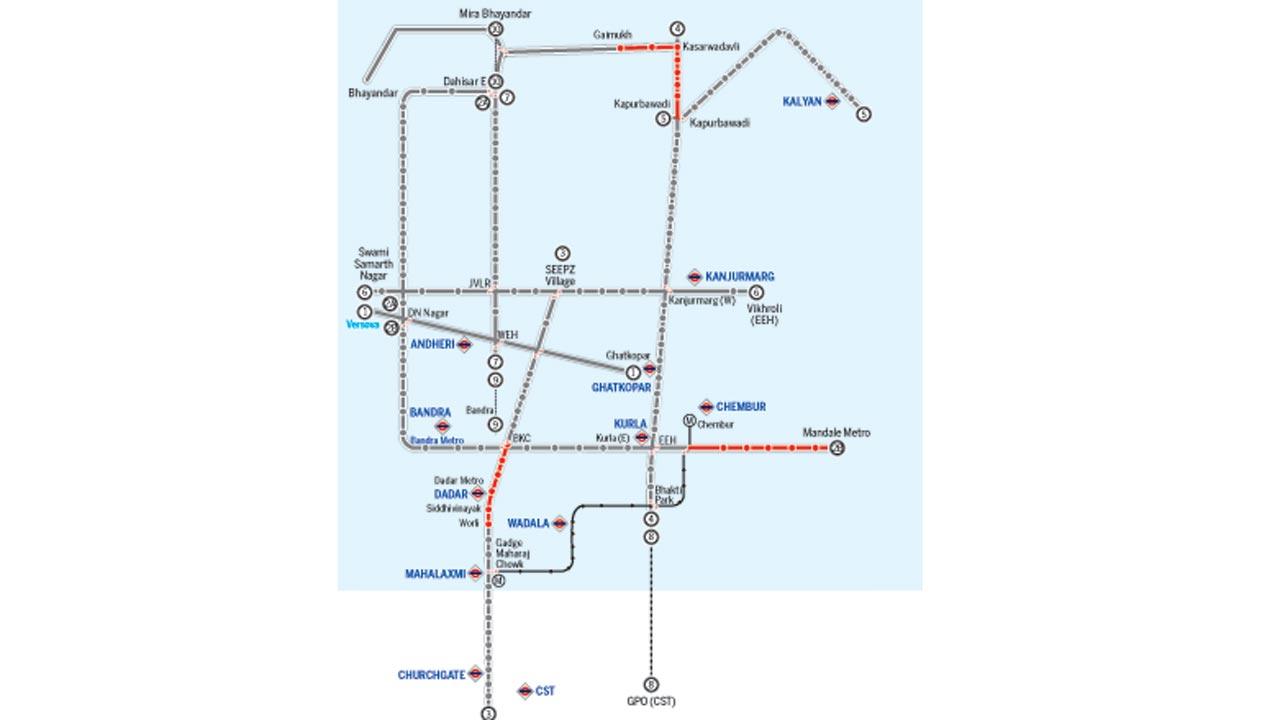 According to MMRDA data, the four corridors set to open include
