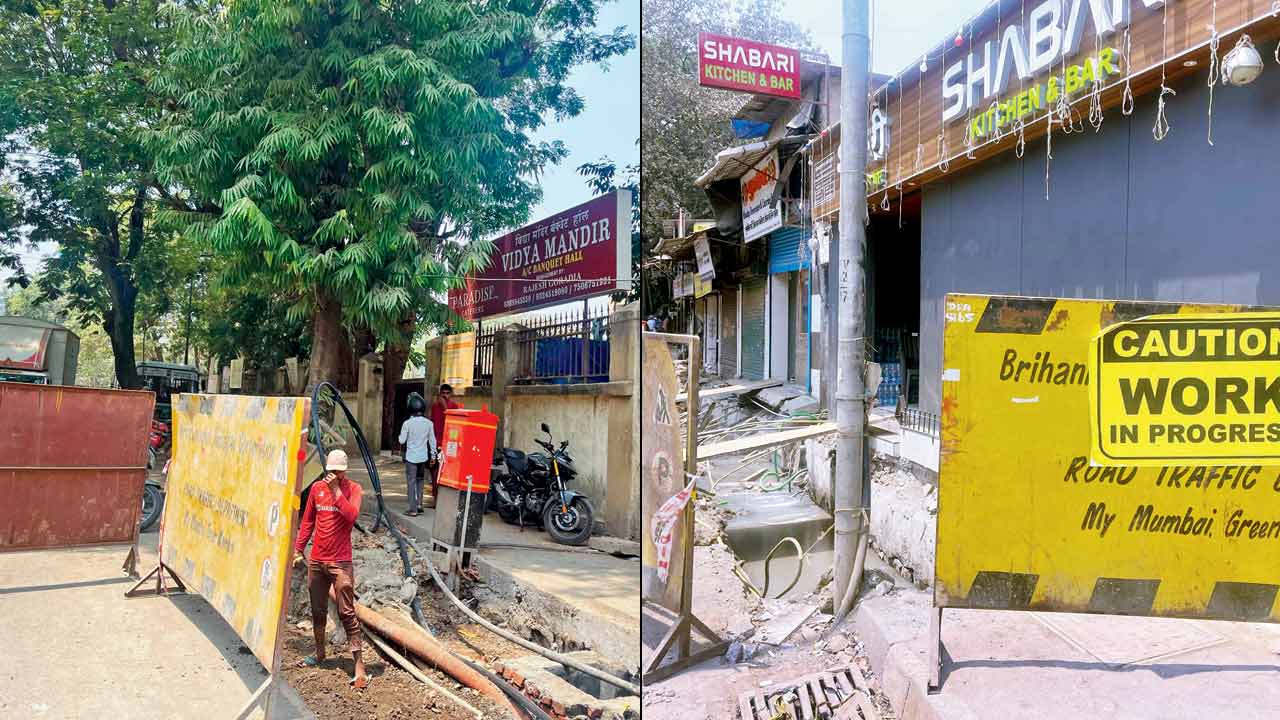 Road work on the CS Road in Anand Nagar, Dahisar East, damaged a water pipeline, leaving residents without supply for two days