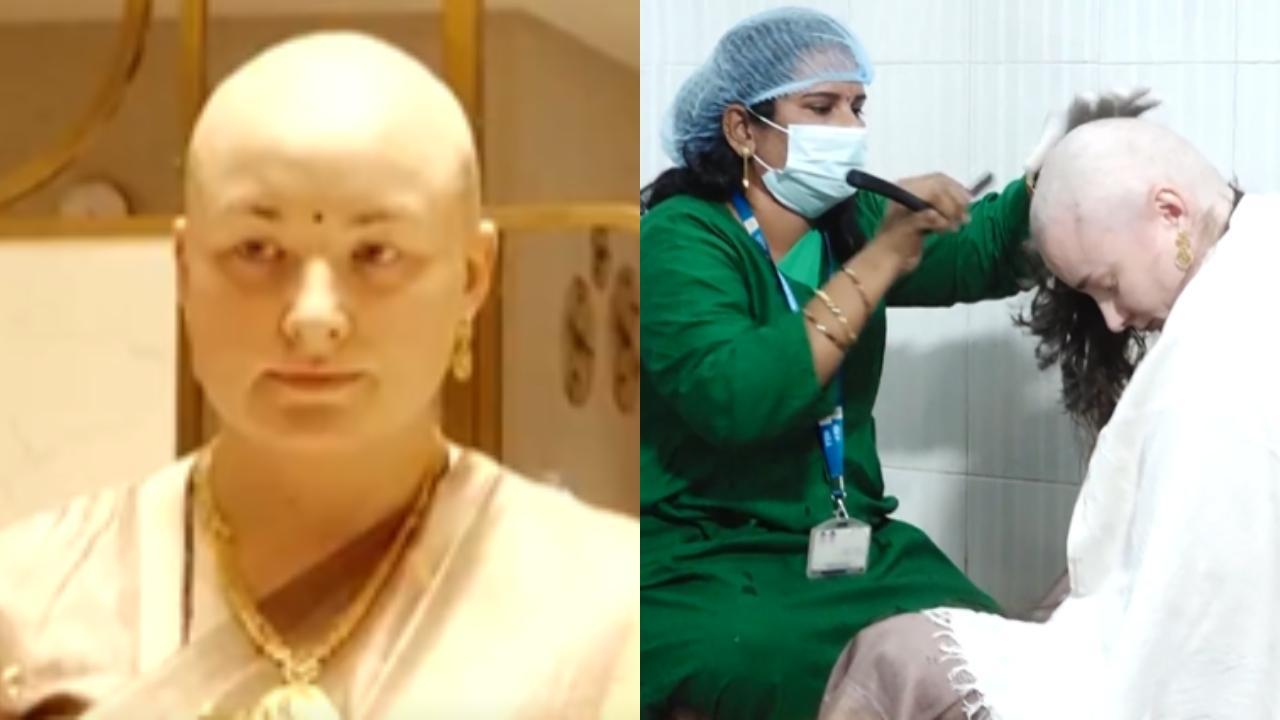 Pawan Kalyan’s wife Anna Lezhneva donates hair in Tirumala temple after son Mark’s safe return post fire accident