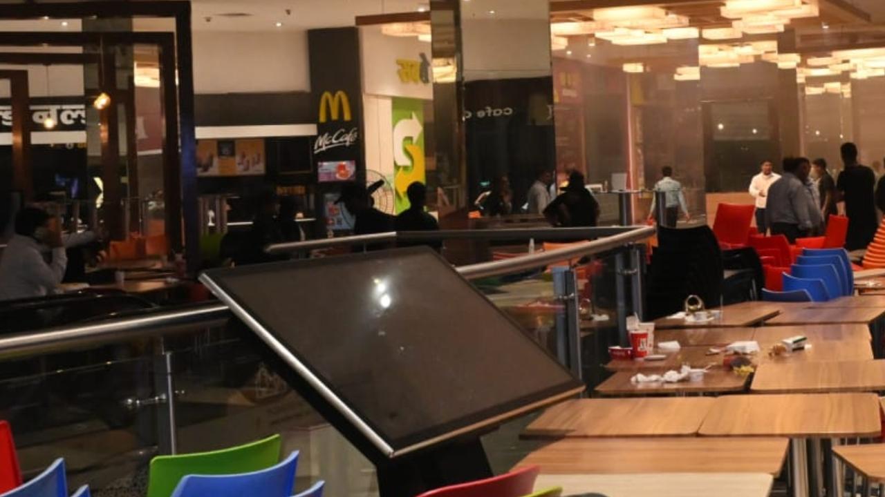 They said the blaze erupted at around 9.45 pm on the terrace, which was immediately vacated