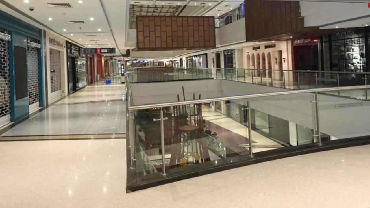 A civic official said the shopping centre was smoke logged due to the blaze, but no one injured in the incident