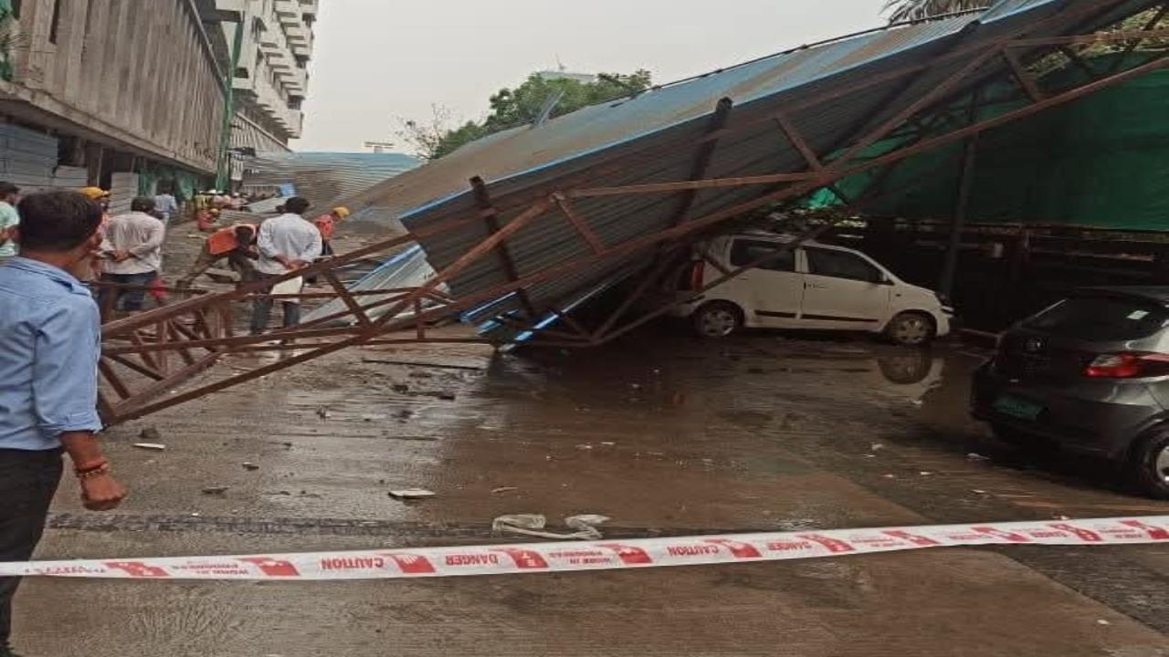 One injured after iron shed collapses in Pune amid heavy rainfall