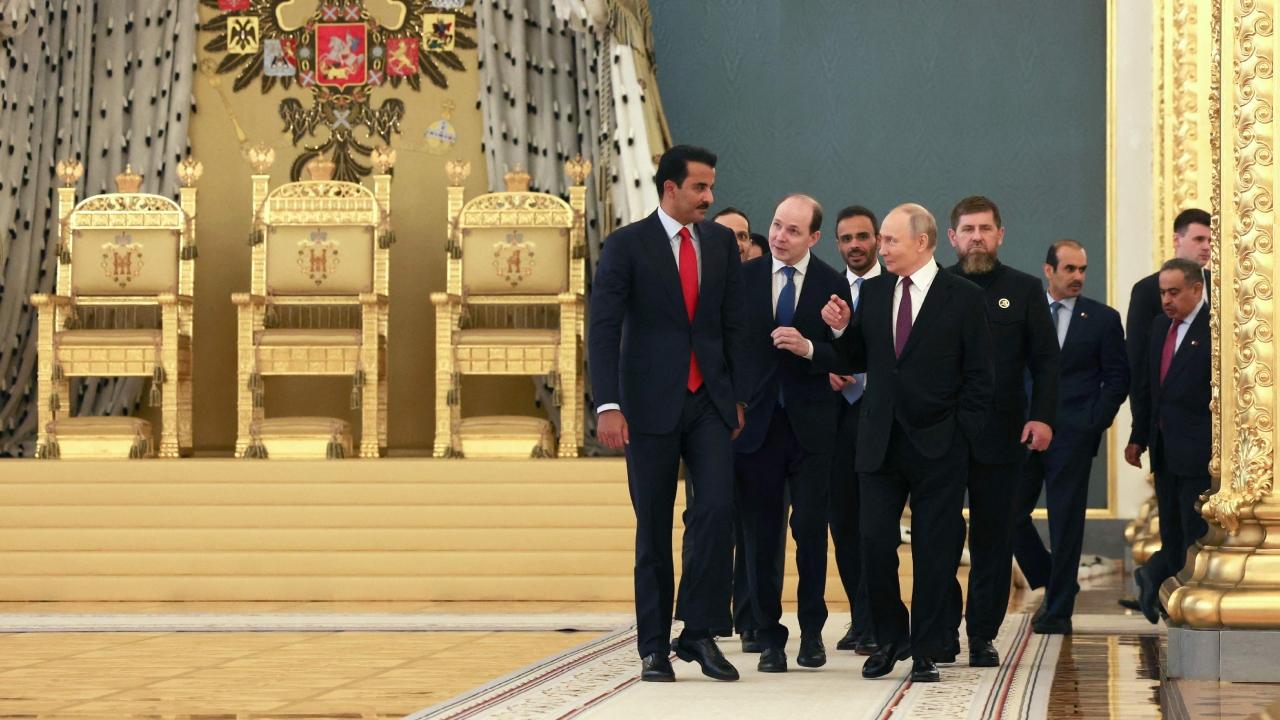 Putin told the emir: “We know that Qatar is making very serious efforts to resolve the Israeli-Palestinian conflict. Unfortunately, the initiatives put forward, including by you, have not been implemented – peaceful people continue to die in Palestine, which is an absolute tragedy of today”