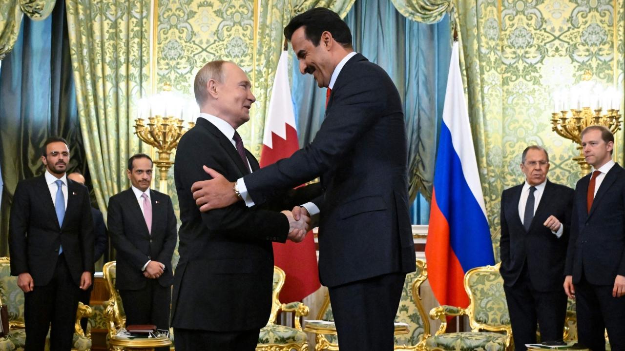 “As for Syria, a few days ago President al-Sharaa was in Qatar, and we spoke with him about the historical and strategic relationship between Syria and Russia. He is keen on building a relationship between the two countries based on mutual respect,” the emir told Putin at their meeting in the Kremlin