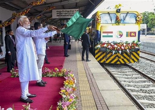 Modi and Dissanayake inaugurated the upgraded track of the Maho-Omanthai railway line, a key project supported by India. 