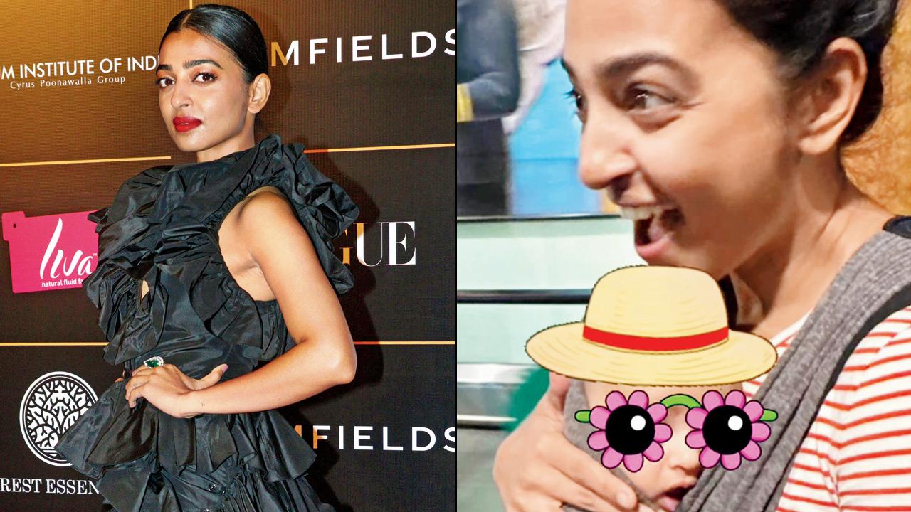 Radhika Apte with her baby