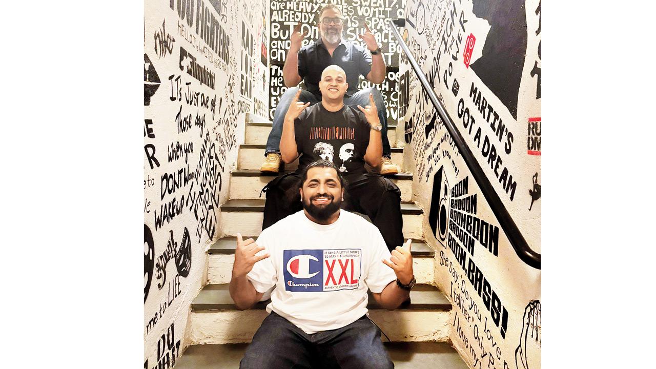 Mayur Shetty (top), Ravish Shetty (middle), and Rossi Shetty (bottom) opened Road House Bluez with the hope of preserving pure retro-rock pub culture in Mumbai. PIC COURTESY/Rossi Shetty