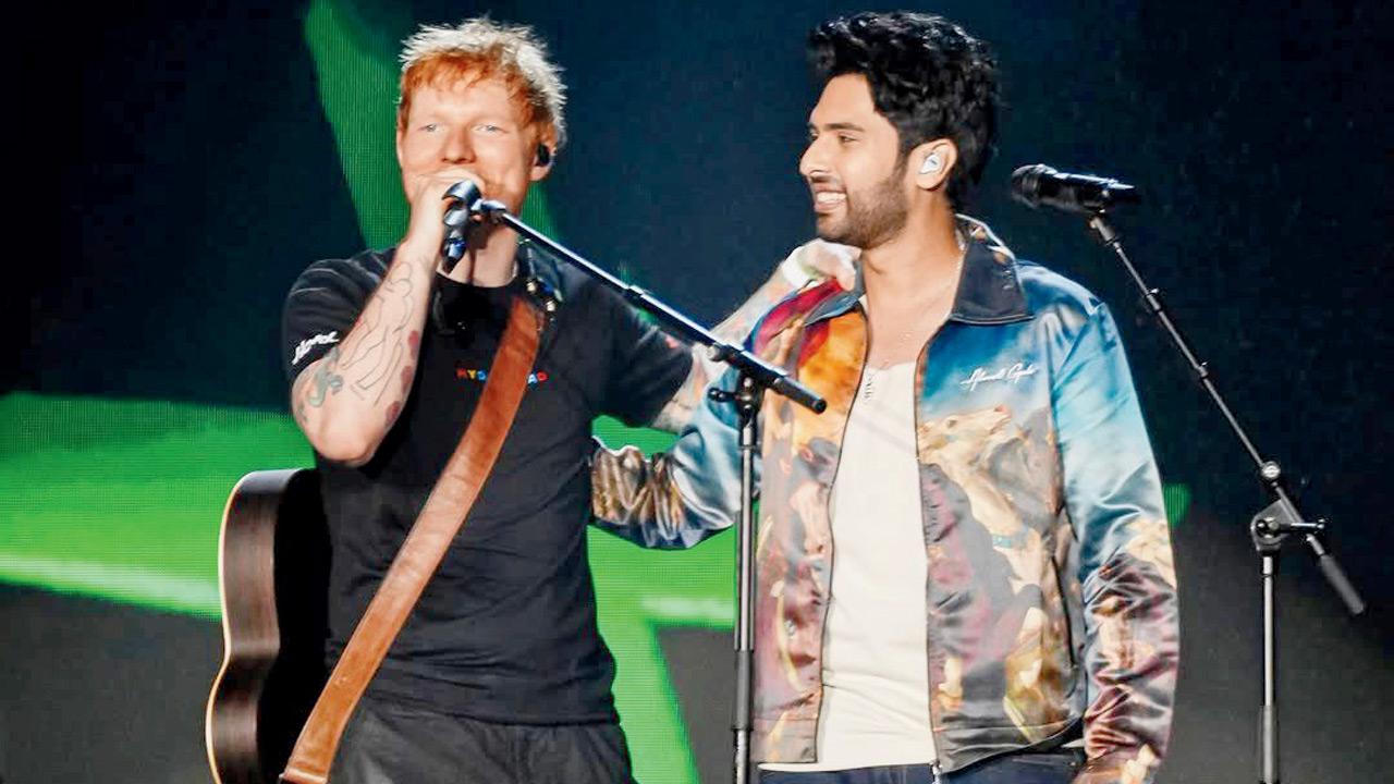 Ed Sheeran with Armaan Malik. Pics/Instagram