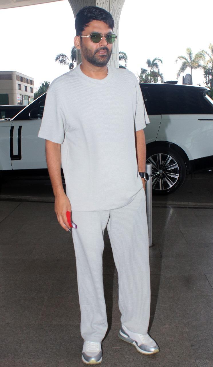 Kapil Sharma looked smart in a grey co-ord set as he was clicked at Mumbai airport