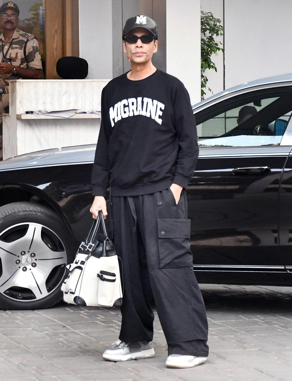 Karan Johar was also snapped at the Kalina airport ahead of the grand trailer launch of Kesari Chapter 2