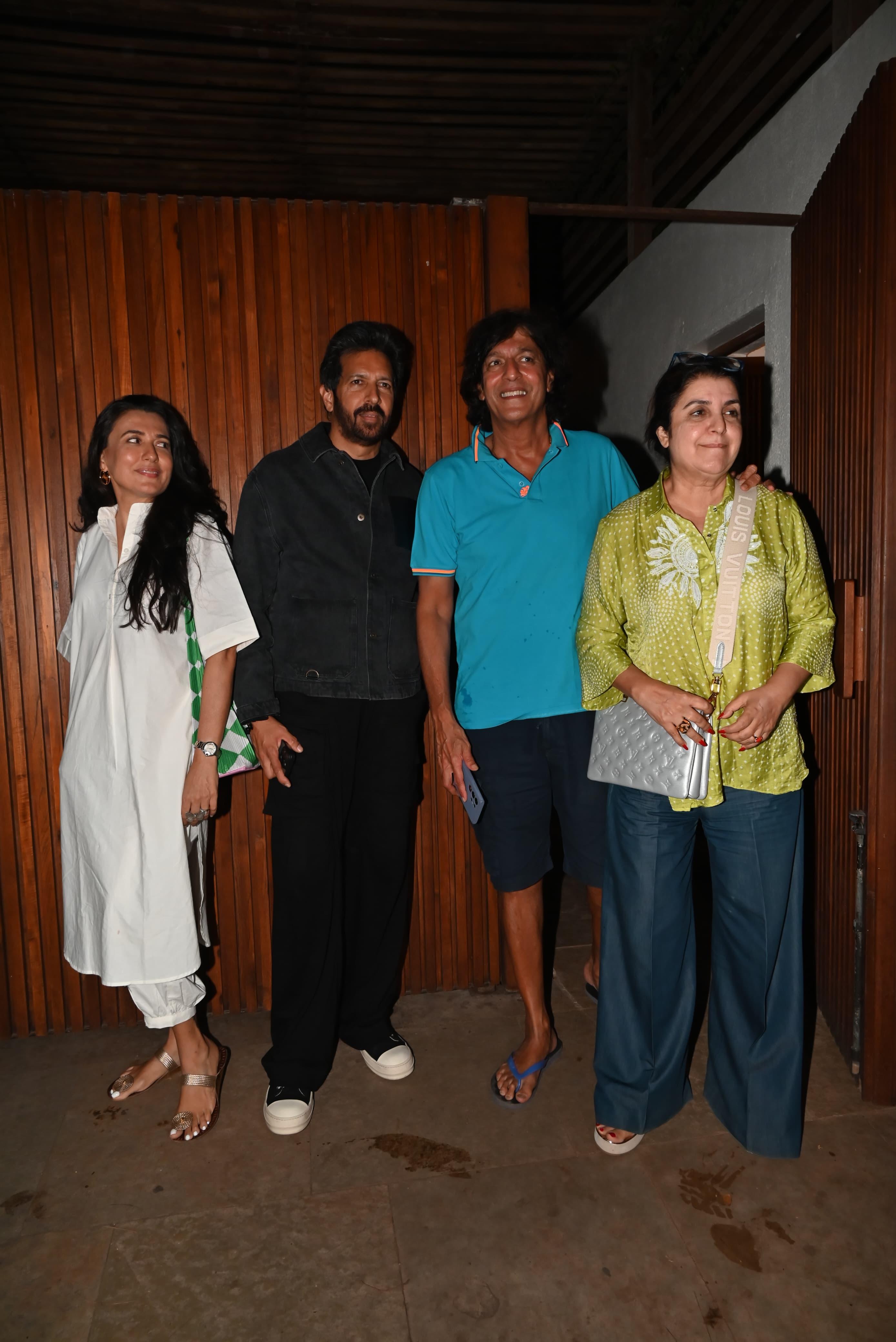 Farah Khan, Chunky Panday, and Kabir Khan had a blast at a get-together at Zoya Akhtar's residence
