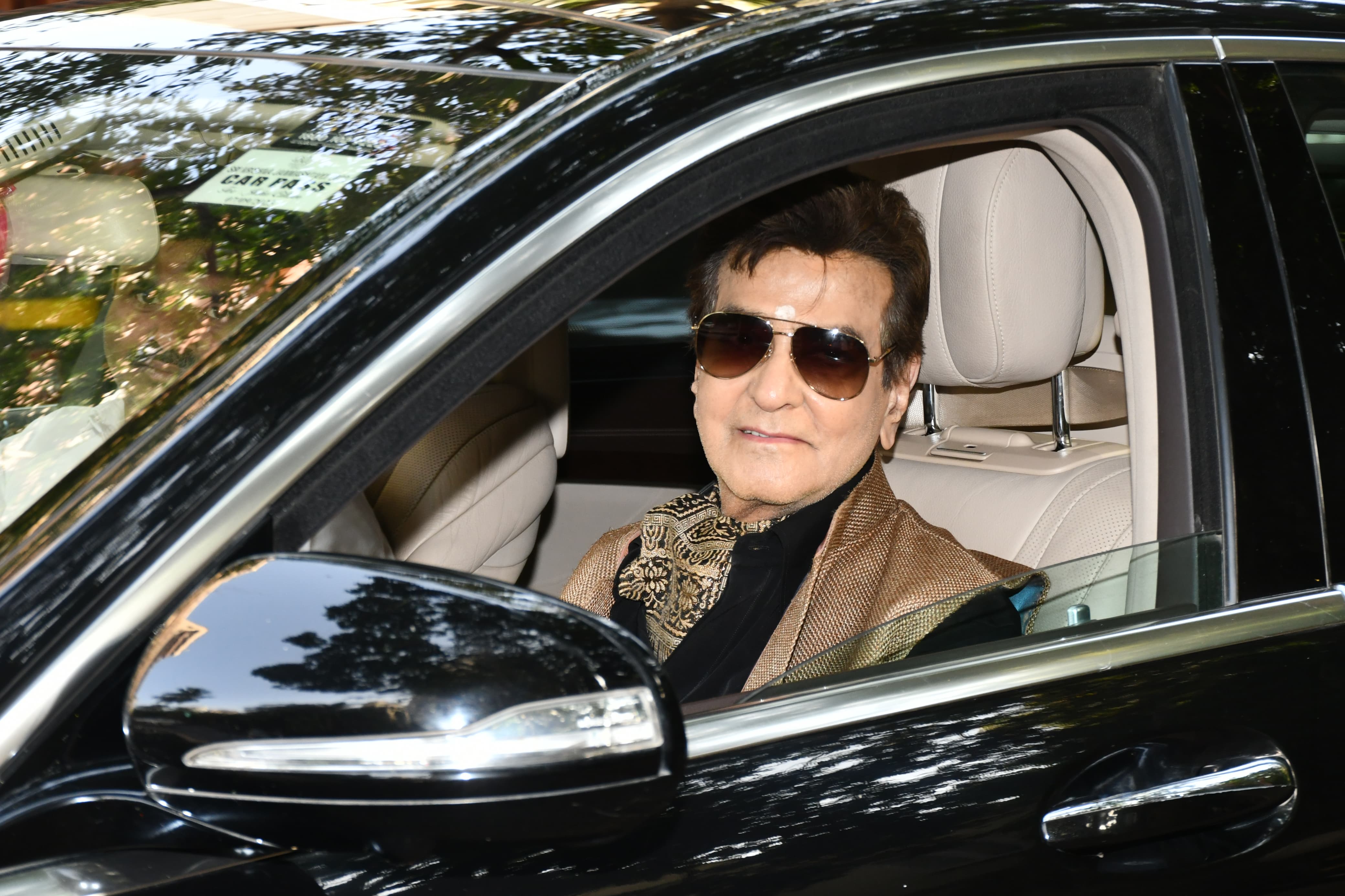 Veteran actor Jeetendra looked smart as usual as he went out and about in the city