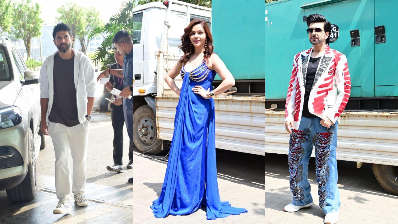 Spotted in the city: Farhan Akhtar, Rubina Dilaik, Karan Kundrra & others
