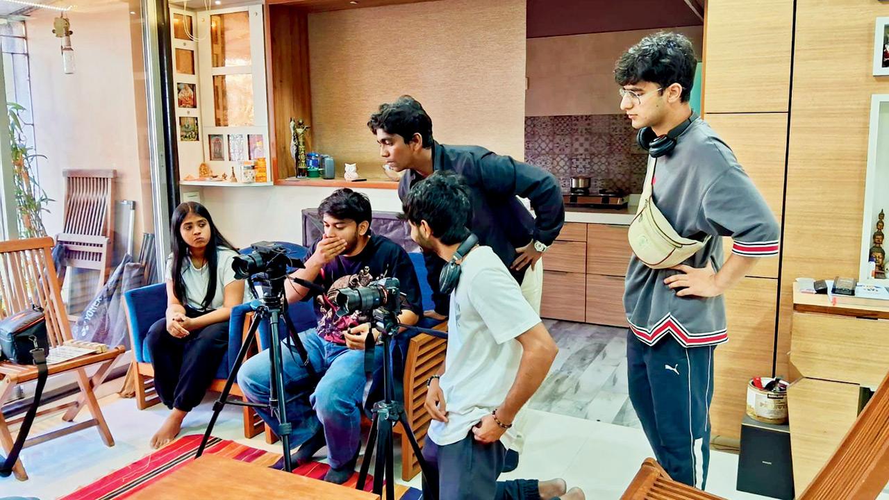 The group during a shoot for the documentary. Pics courtesy/Omkar Naik, Mittal Soni