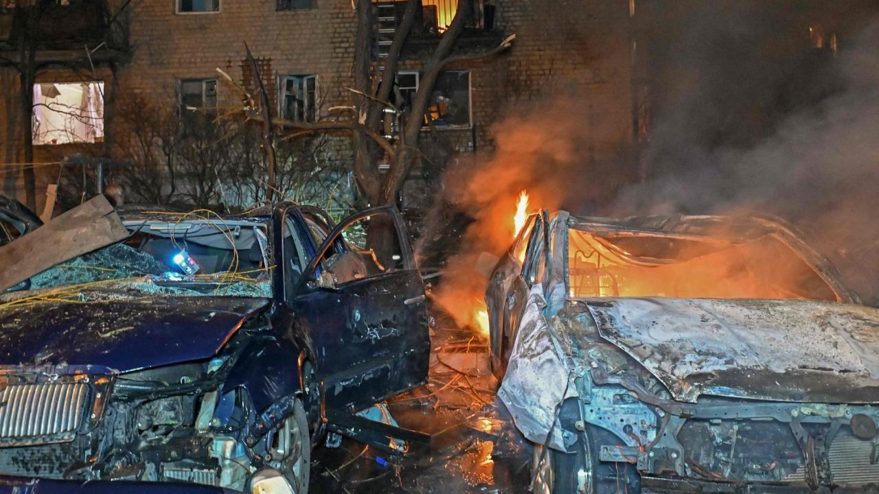 Local authorities said the strike damaged about 20 apartment buildings, more than 30 vehicles, an educational building and a restaurant