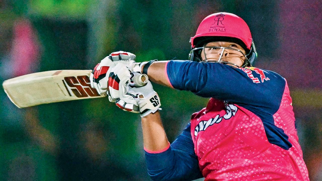 RR’s Vaibhav Suryavanshi enroute 20-ball 34 on Saturday