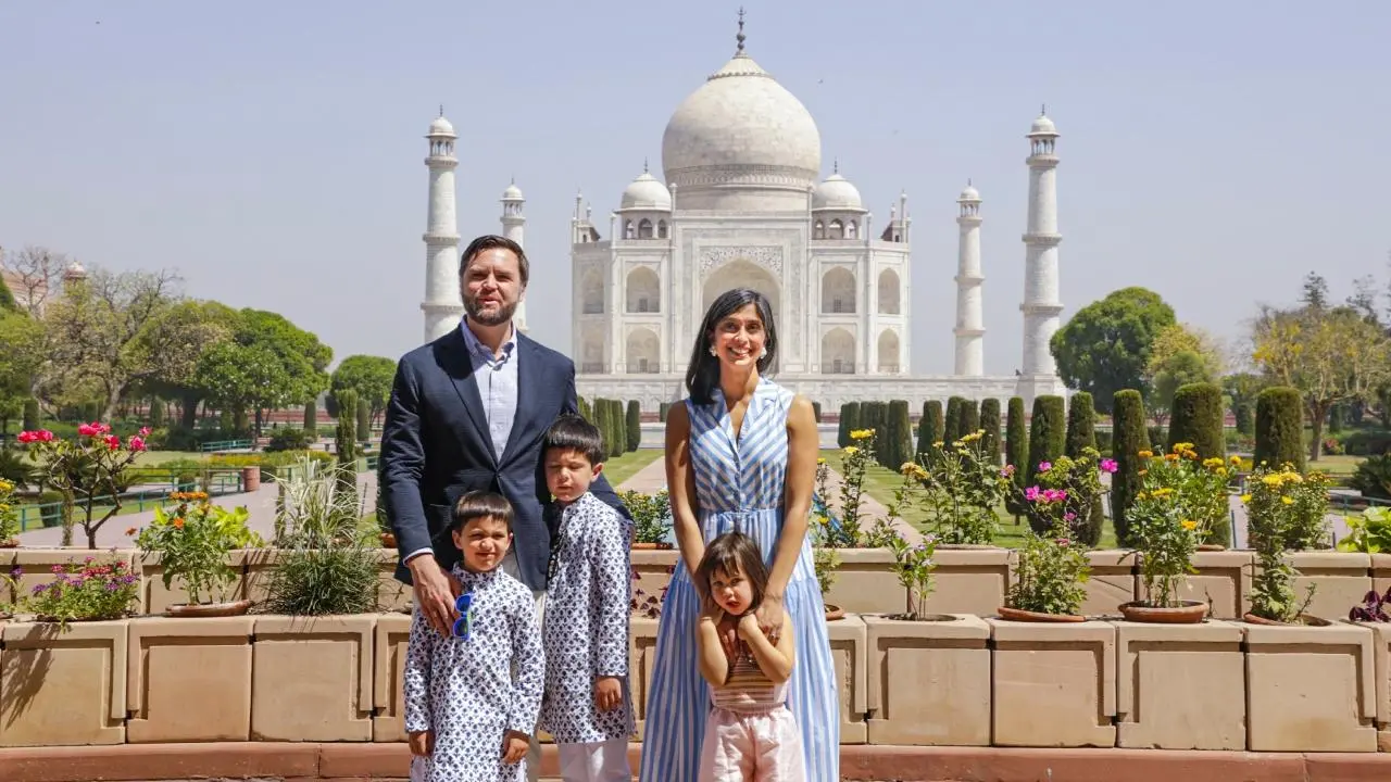 In Photos: US Vice President JD Vance, and family visits Taj Mahal in Agra