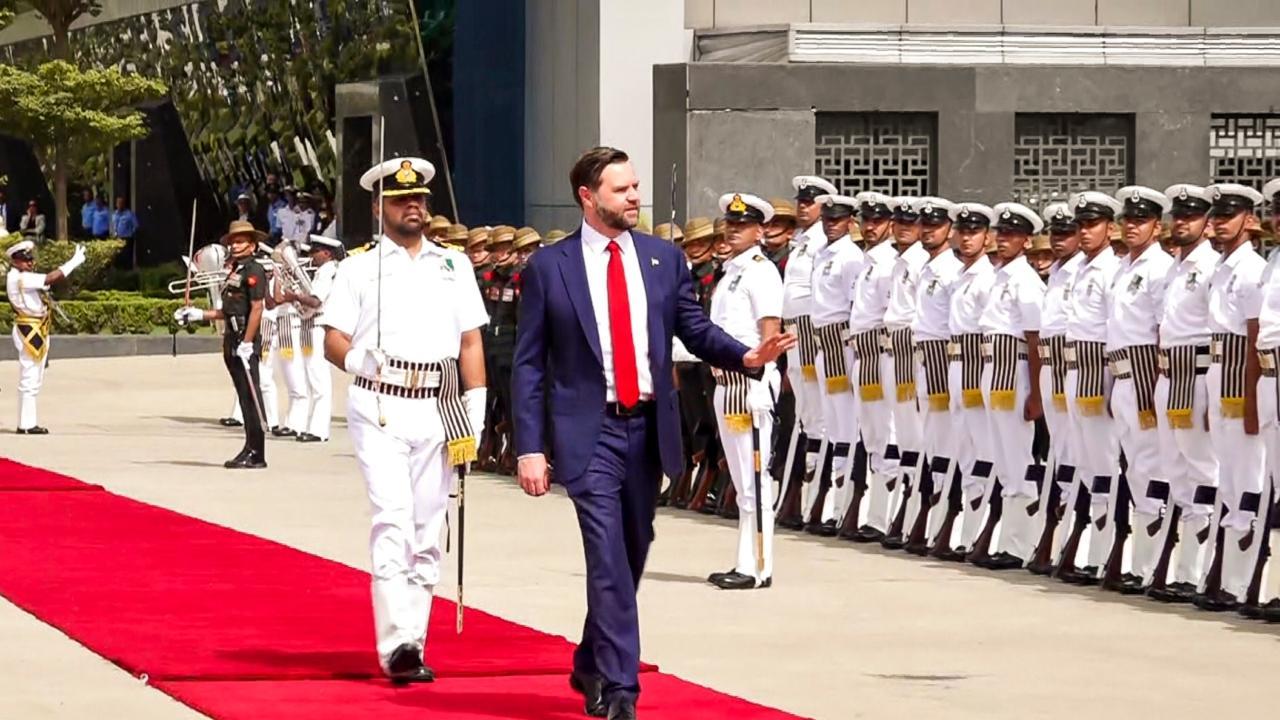 In Photos: US Vice President J D Vance arrives in India on four-day visit