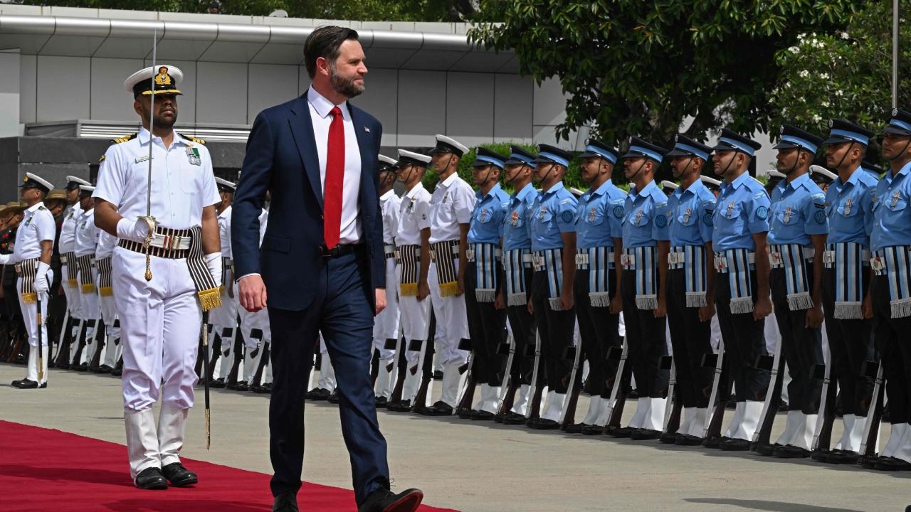The American leader was also accorded a ceremonial welcome on his arrival