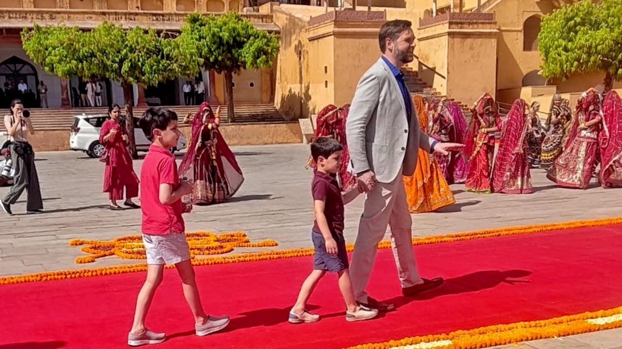 In Photos: US Vice President J D Vance, family visit Jaipur's Amber Fort