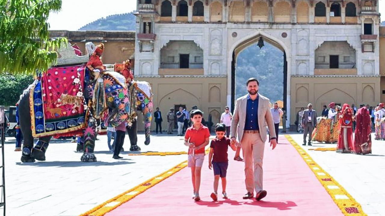 The Amber Fort Palace was closed to the public from 12 pm on Monday to make preparations for the Vance family's visit. Traffic was rerouted to ensure that the stretch of road from Rambagh Palace Hotel to the fort remained clear for the VIP movement