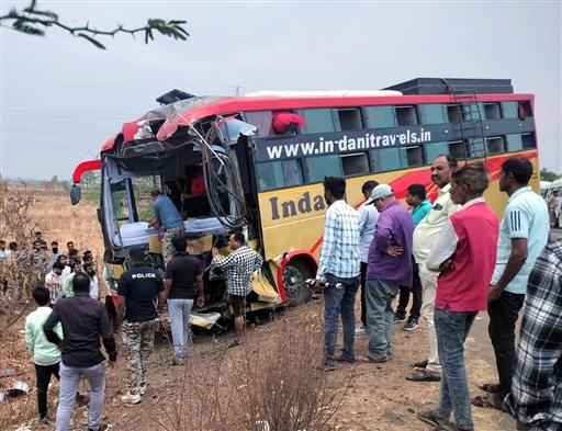 Shortly after the initial crash, a private bus also crashed into the two vehicles, worsening the impact. Rescue teams are working to free the private bus driver, who remains trapped in the mangled cabin.