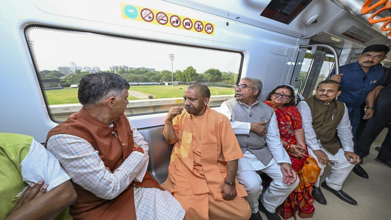 IN PHOTOS: Uttar Pradesh CM Yogi takes metro ride in Kanpur