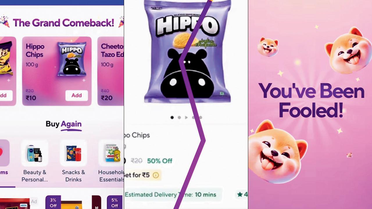 Discontinued chocolate delicacies and childhood snacks which were once the favourites of ’90s, and ’2000s kids were displayed on the app on April Fool’s Day. Pics/INSTAGRAM@vaishnavibinuuuu