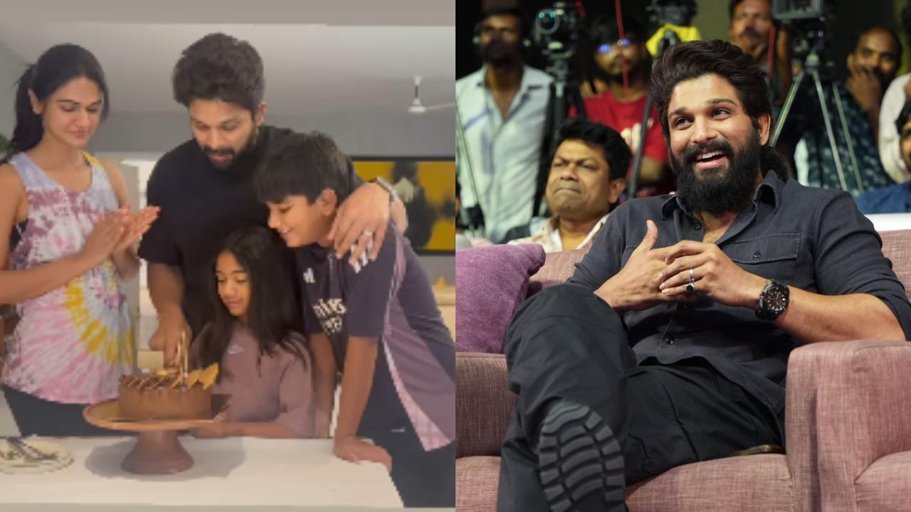 In Pic: Allu Arjun turns 43, celebrates with wife and kids