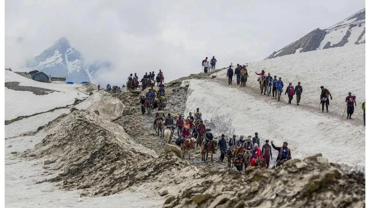 Amarnath Yatra: Devotees queue up at designated bank branches for registration